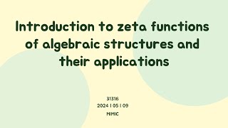 zeta functions