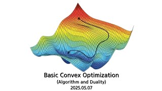Basic Convex Optimization (Algorithm and Duality)